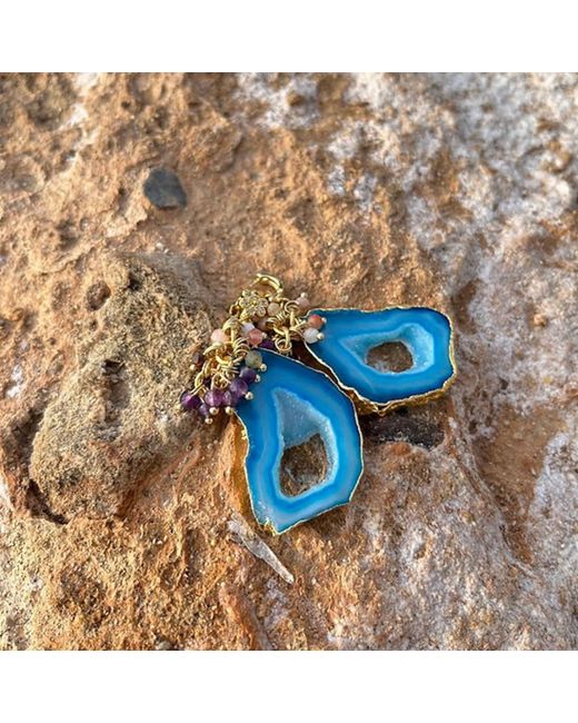 Sibylla Delphica Blue Agate Drop Earrings