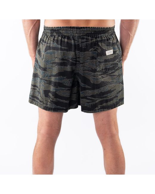 Ariko Gray Ocean Tiger Camo Day Shorts for men