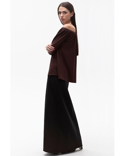 Maison Bogomil Brown Off Shoulder Blouse