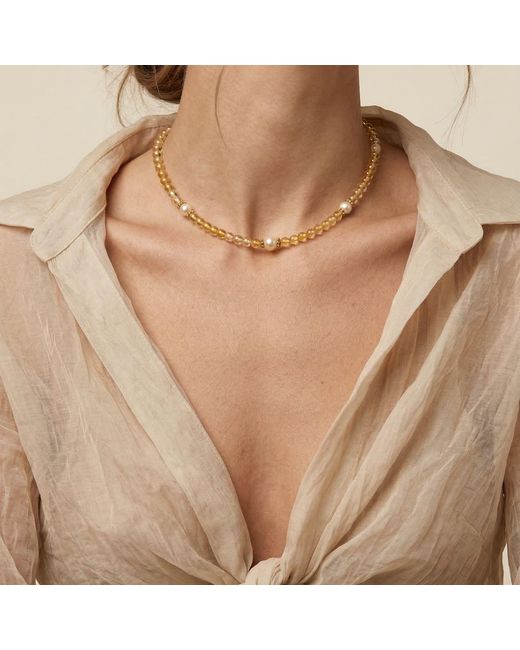 Jaredjamin Metallic Sand Bar Sensation Citrine Necklace