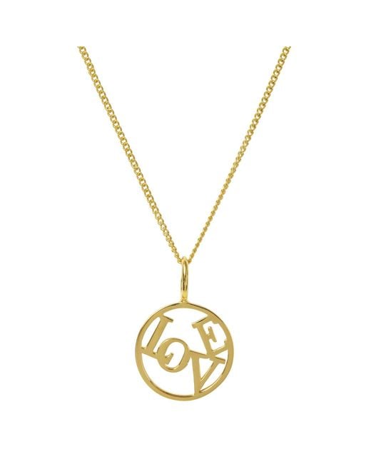 Katie Mullally Metallic Love Medallion Plated Necklace