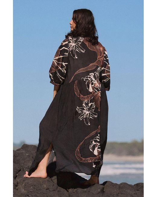 Adrift Clothing Black Greer Billow Dress
