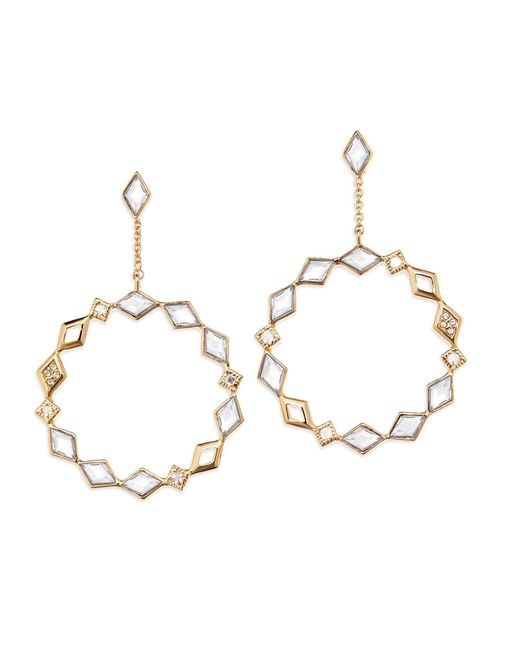 Grosse Metallic Crystal Statement Drop Earrings, Two Ways Pierced