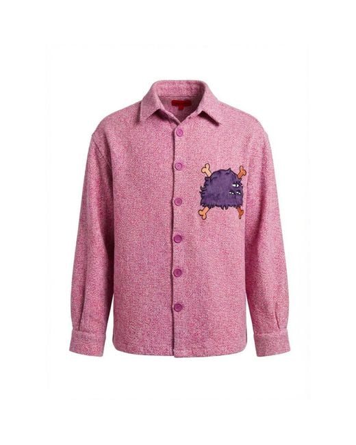 King Naked Pink Fur Me Not Illustrated Shirt for men
