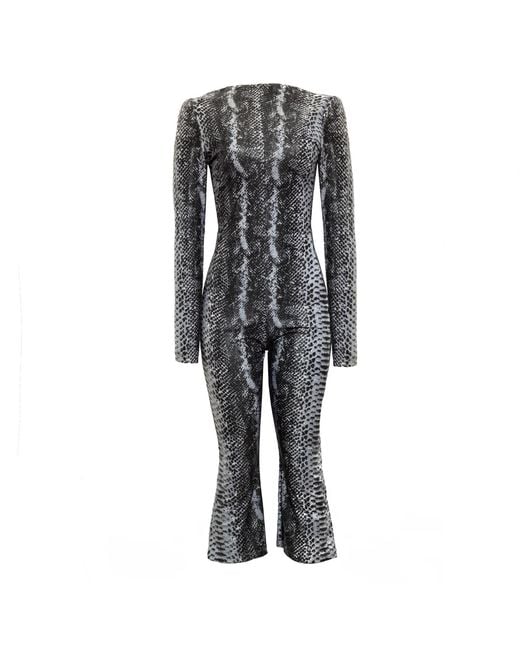 Paloma Lira Gray Python Jumpsuit