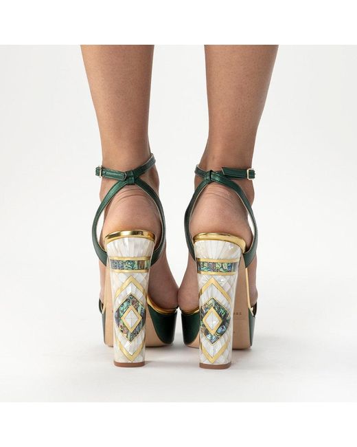 freya rose Green Arte Couture Heels