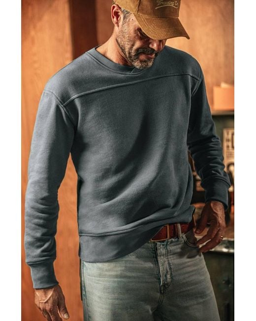 &SONS Trading Co Blue Anderson Cross Neck Sweatshirt Storm for men