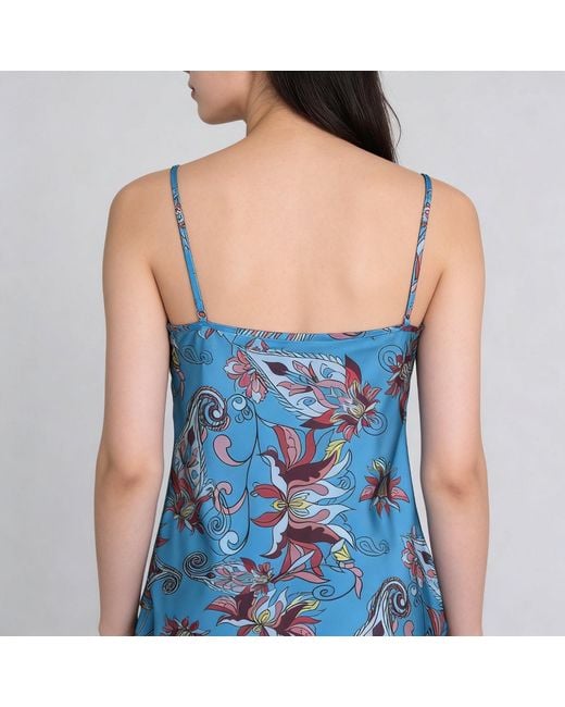 Janara Jones Blue Floral Print Ivy Cami Top