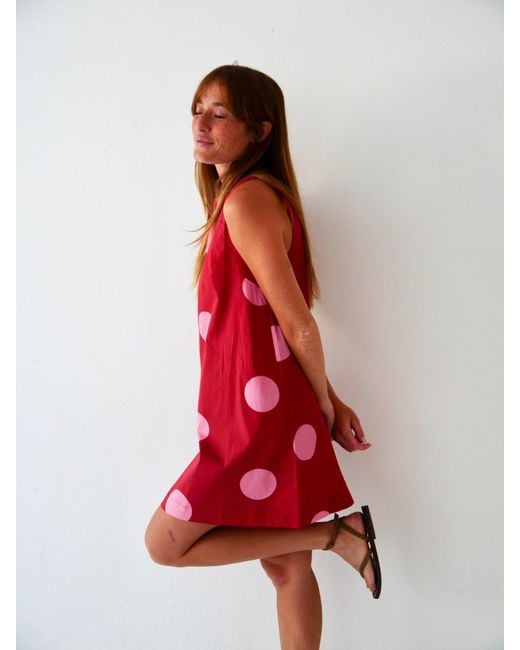 Mind Traveler Red Macarena Burgundy Dress
