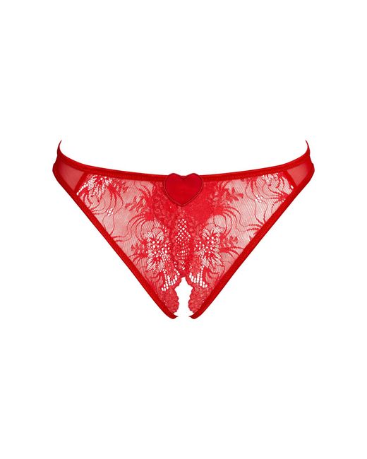 BonBon Lingerie Red Griselda Ouvert Full Brief