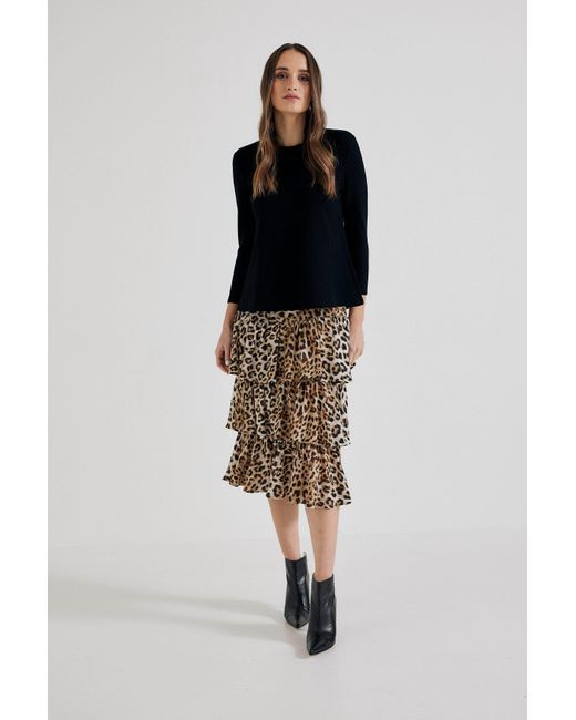 Lindsay Nicholas New York Multicolor Elena Francesca Tiered Skirt