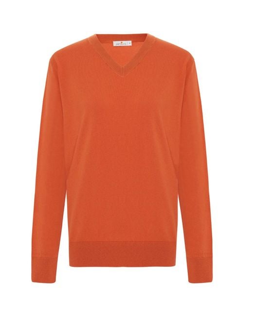 Peraluna Mateo V-neck Pullover In Orange for men