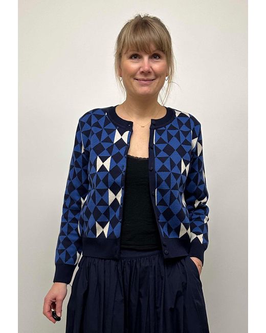GROBUND Blue Lydia Cardigan