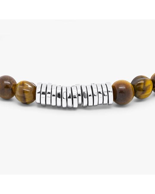 Tateossian Metallic Classic Discs Beaded Bracelet for men