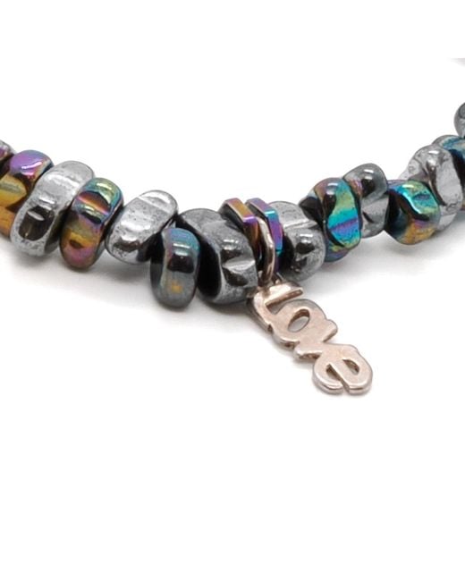 Ebru Jewelry Blue Hematite Love Bracelet