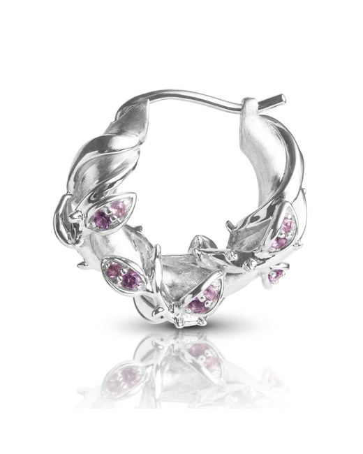 Kasun Metallic Enchanted Amethyst Forest Hoop Earring