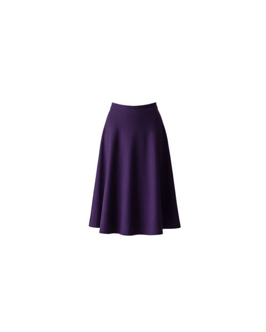 IZABELA MANDOIU Purple Bias-Cut Midi Skirt