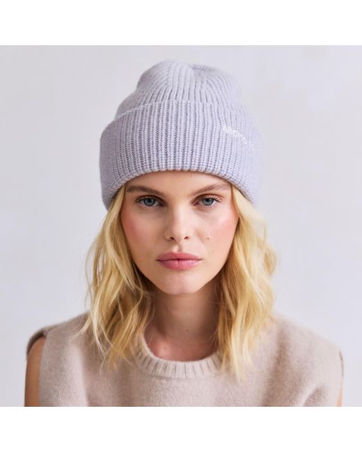 Arctic Fox & Co. Gray Embroidered Merino Wool Beanie