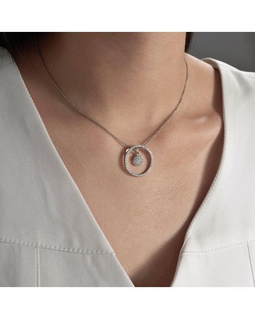 Diamonbliss Metallic Marilyn Monroe Convertible Pave Round Pendant Necklace