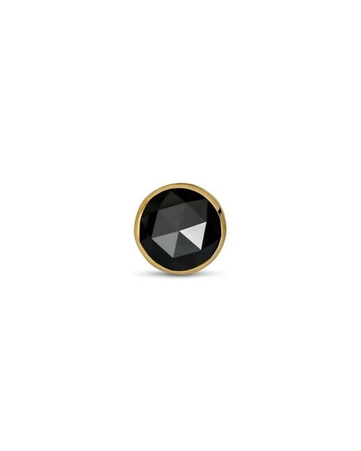 Rahul's Jewels Black Sanctum Orb Earring Single- 14 Karat With Genuine Diamond, Large