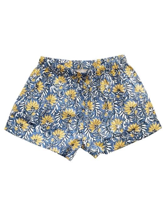 Lime Tree Design Blue Jaipur Sleep Shorts