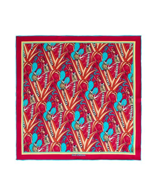 Lost Pattern Red Madagascar Silk Bandana