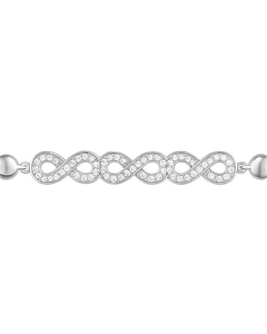 Maison De Gala Metallic Infinity Wave Crystal Bracelet