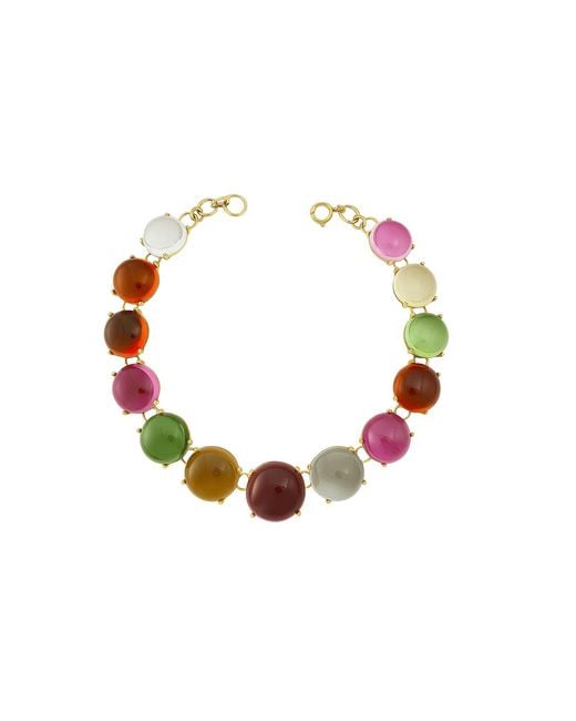 Michael Nash Jewelry Multicolor Penny Round Cabachon Multi Color Necklace