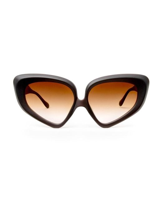 Loop and Egg Brown Sunglasses L A G Two Dark