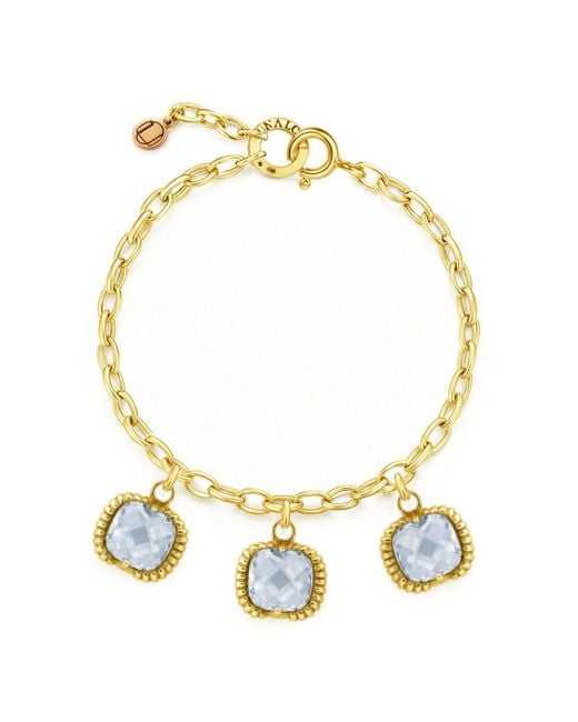 Unaloe Metallic Fantasy Vermeil Bracelet With Crystal – Elegant Jewelry With Faceted Stone