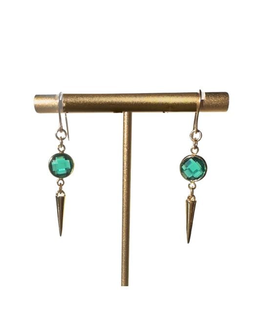 Rachel Nathan White Classic Hook & Spike Earrings