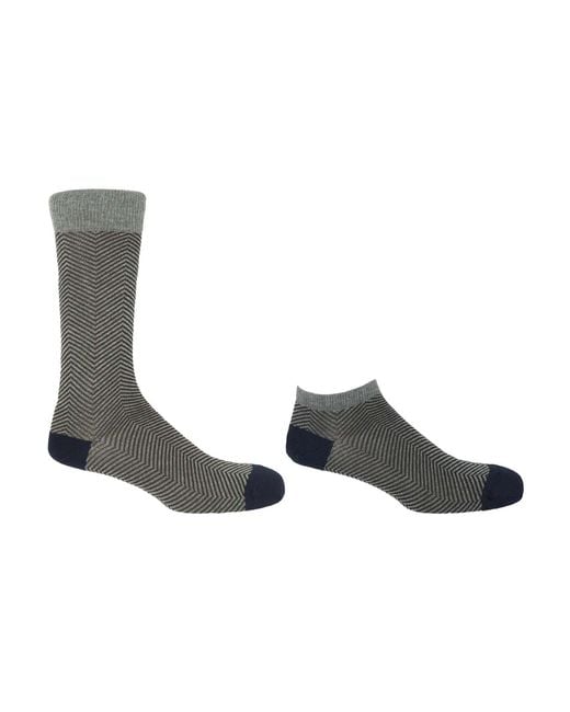 Peper Harow - Made in England Brown Lux Taylor Luxury Crew & Trainer Socks Bundle for men