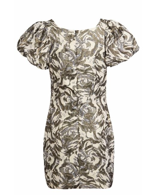 Sarvin Black Puff Shoulder Dress
