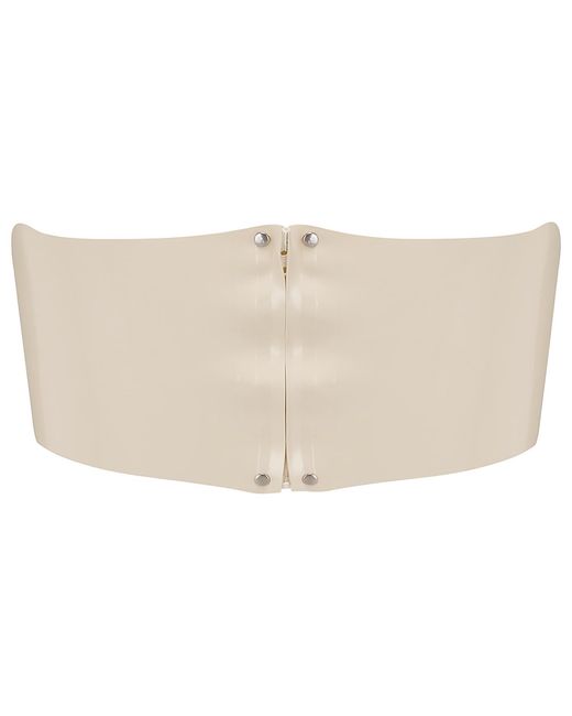 Elissa Poppy White Latex Crop Top