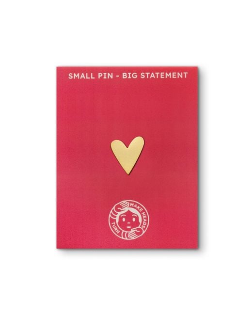 Make Heads Turn Metallic Golden Metal Pin Little Golden Heart
