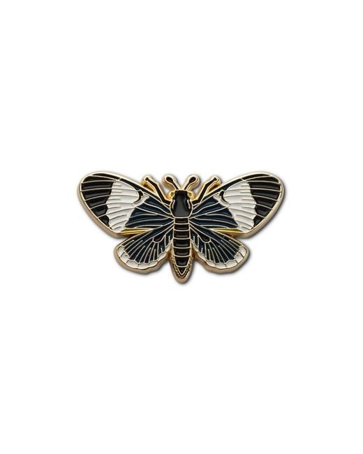Make Heads Turn Black Enamel Pin Night Moth