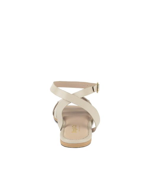 Rag & Co Natural Neutrals Ashton Flat Ankle Strap Sandals By Rag & Co