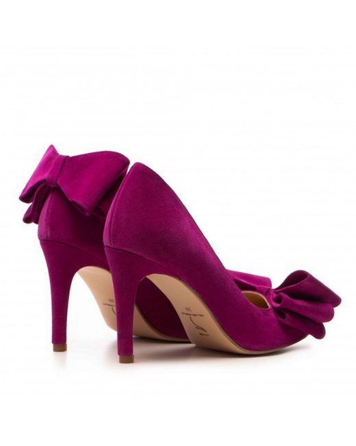 The 5Th Element Purple Suede Bow Pumps
