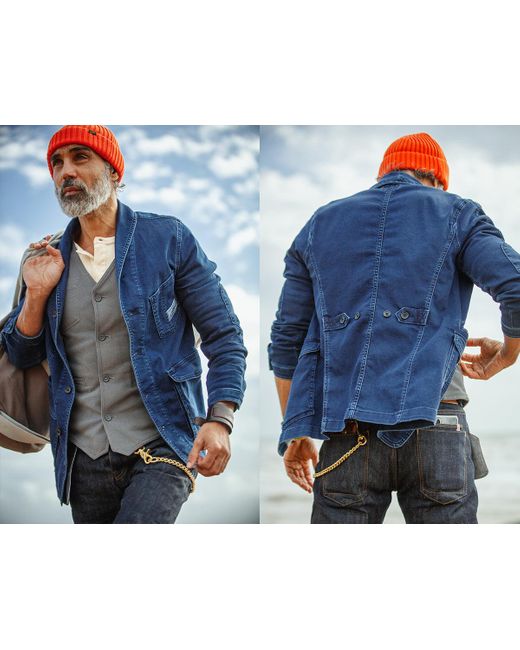 &SONS Trading Co Blue Crafter Wash Chore Jacket for men