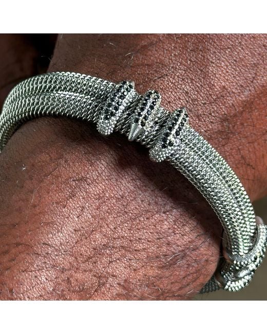 Freak Vault Metallic Aurora Mesh Cuff Bracelet for men