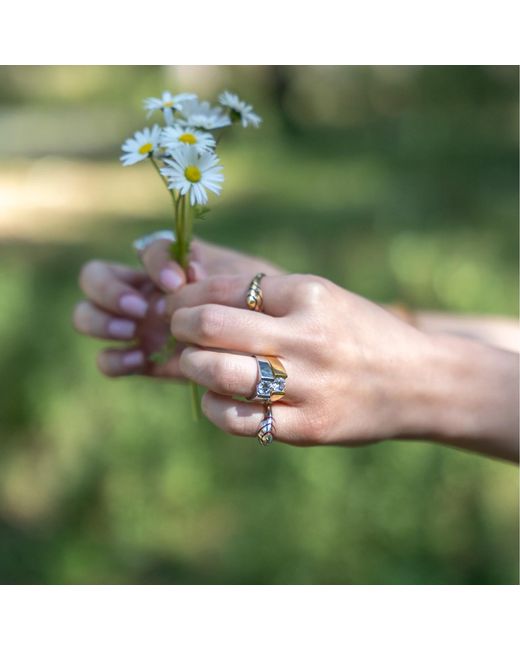 Gutta Design Metallic Valley Ring Plated