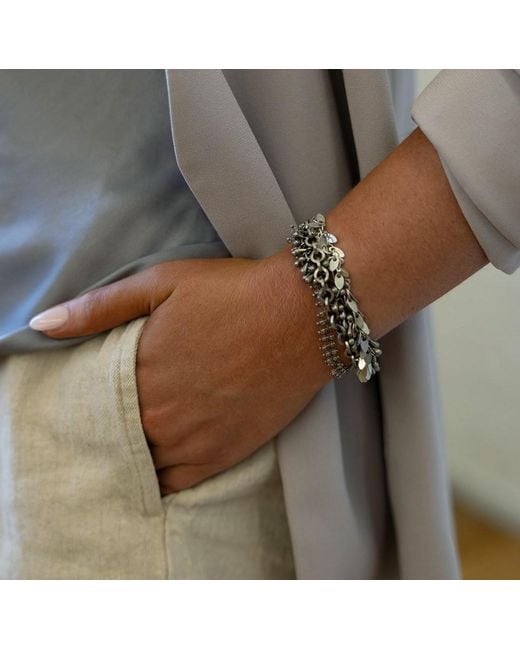 Loni Paul Jewelry Metallic Four Strand Fringe Bracelet