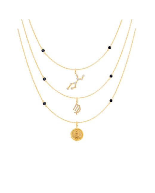 Lavani Jewels Metallic Zodiac Horoscope Sign Virgo Constellation Necklace