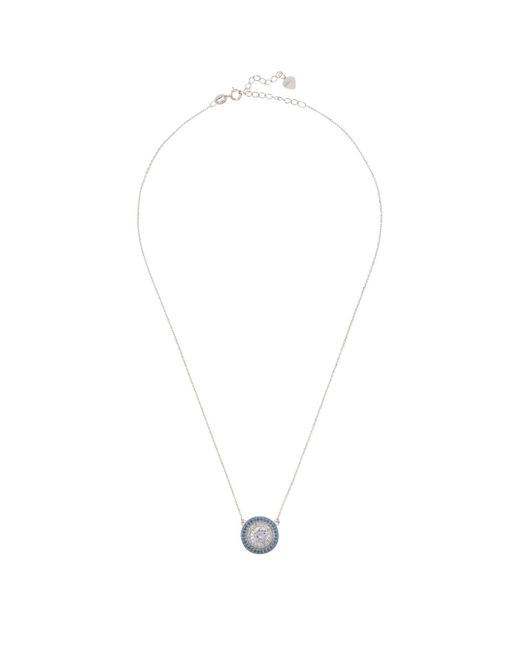 Latelita London Balmoral Pendant Necklace Topaz Blue Cz Silver