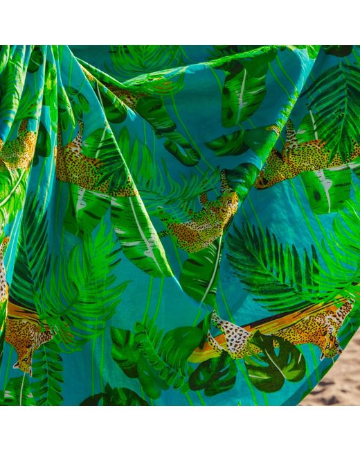 Pick Happy Green One Shoulder Asymmetry Goddess Cotton Dress With Silk Tassels