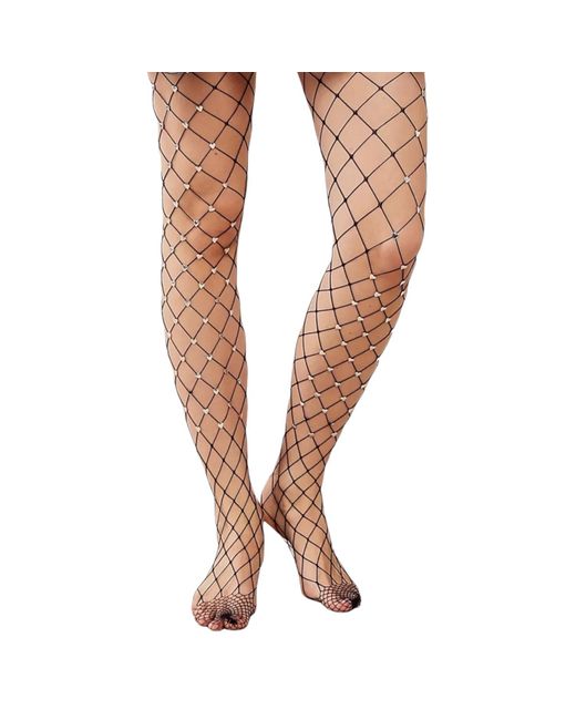 HIGH HEEL JUNGLE by KATHRYN EISMAN Brown Sweet Heart Fishnet Tights