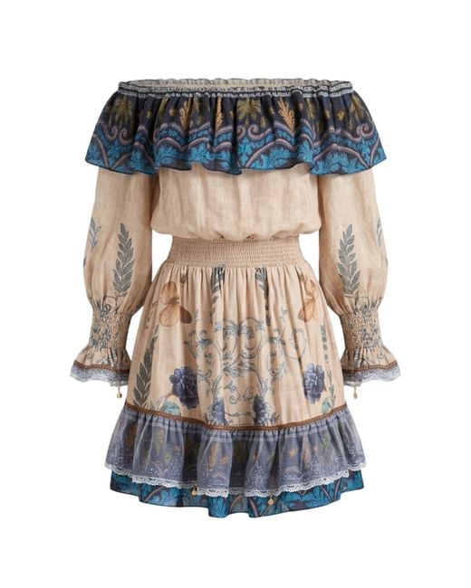 GLAM ON YOU Blue Neutrals Daphne Dress Short