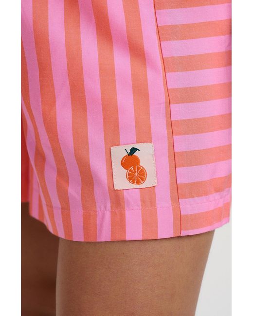Sugarhill Pink Eliza Shorts, Tropical Crush Stripe