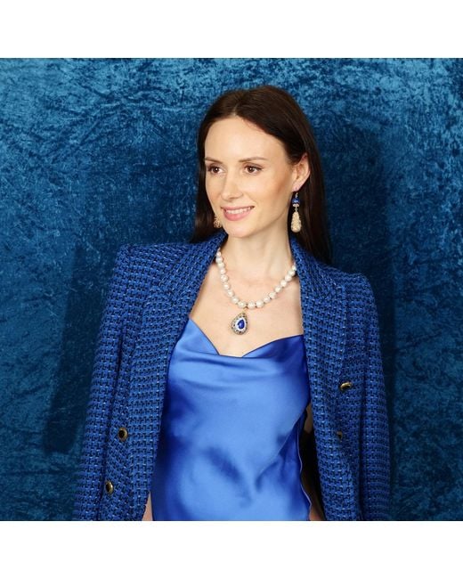 Farra Blue Round Lapis