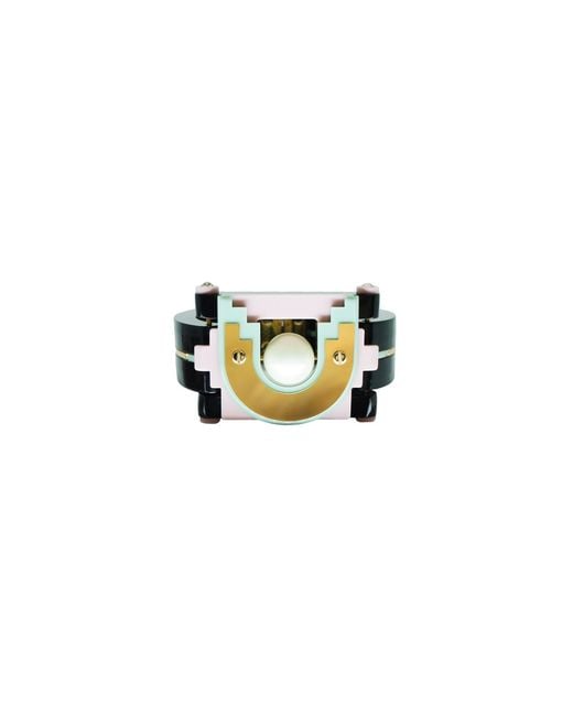 Gissa Bicalho White Handmade Acrylic Bracelet Maya